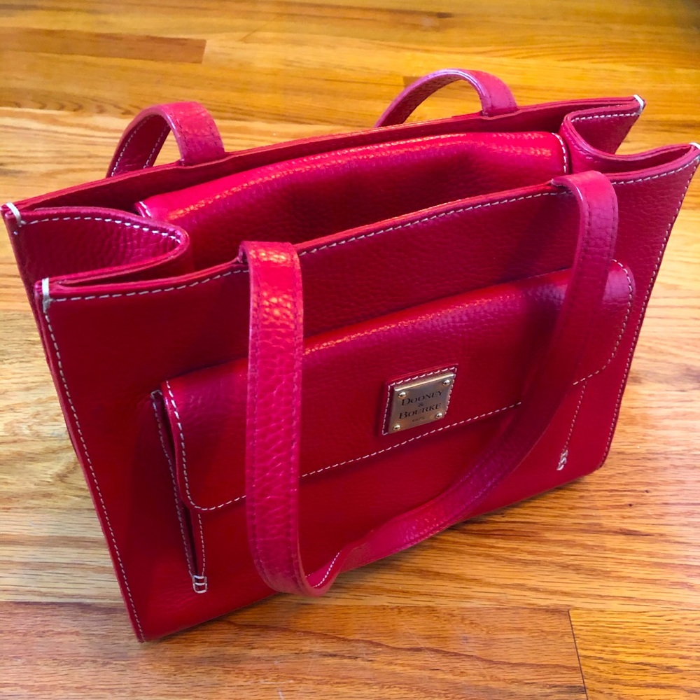 Dooney and Bourke red satchel purse